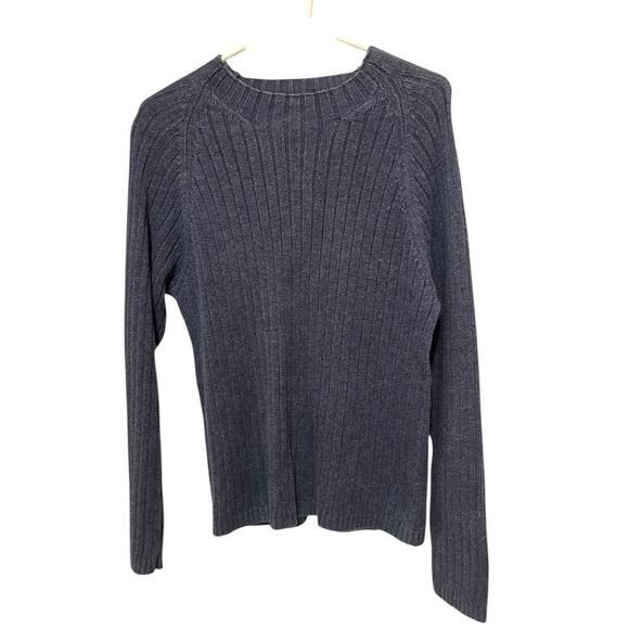 Northern Reflections Blue Ribbed Knit Sweater - Picture 1 of 4